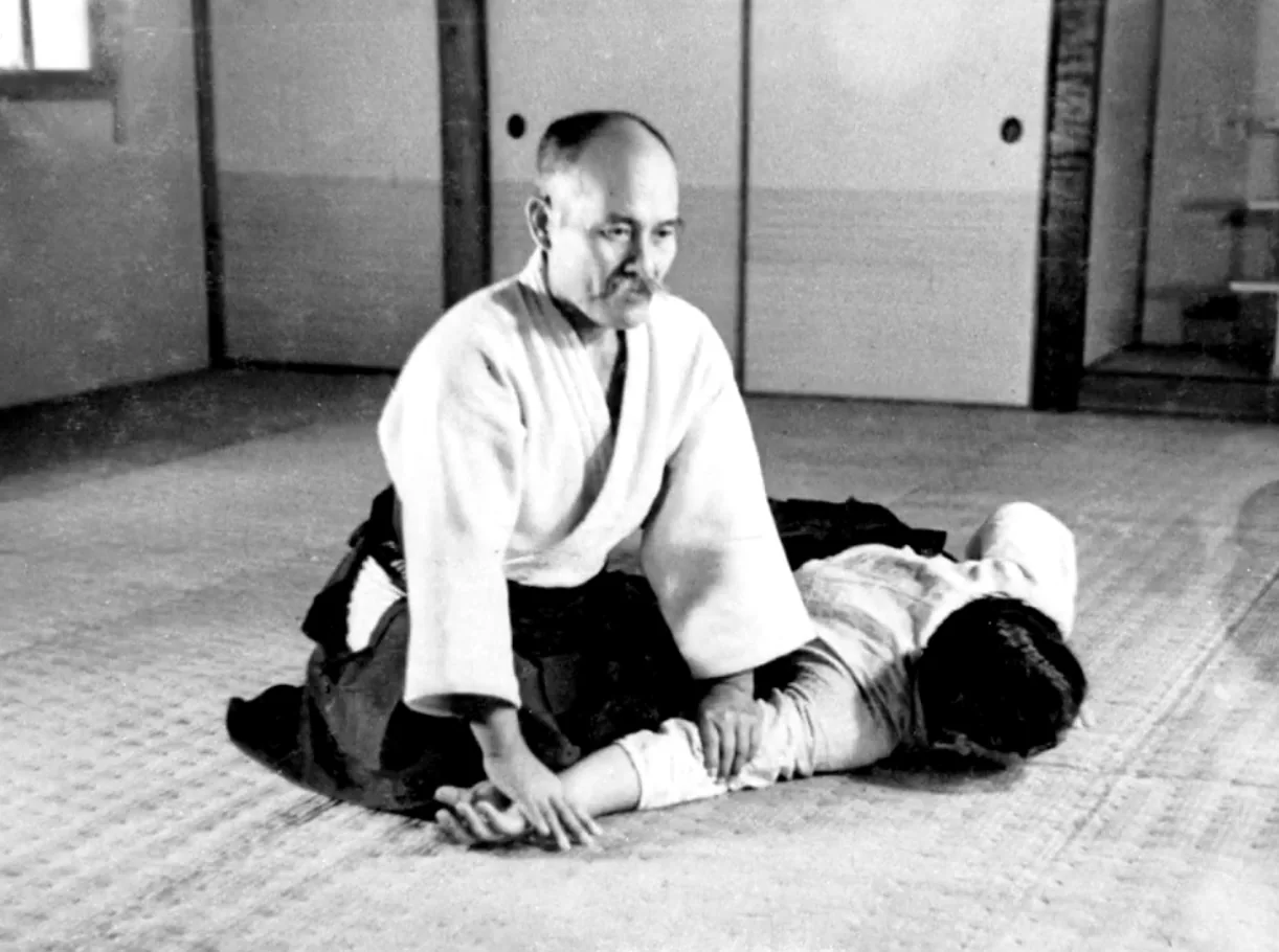 Morihei Ueshiba demonstrating Aikido