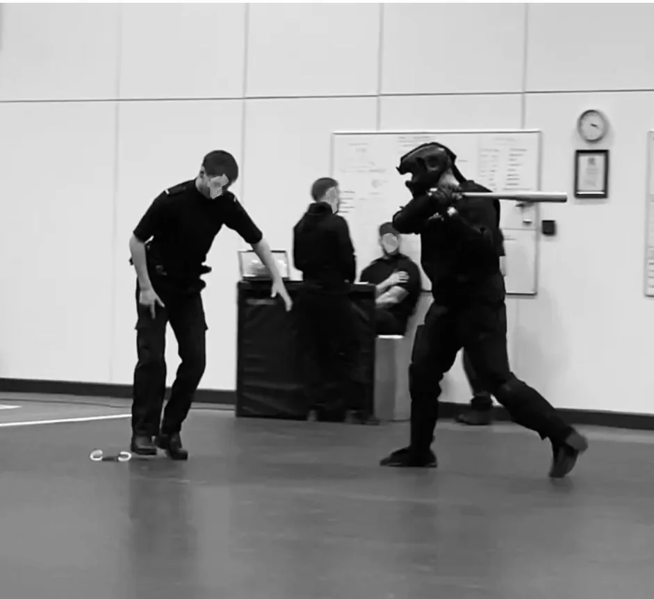 Police defensive skills baton training